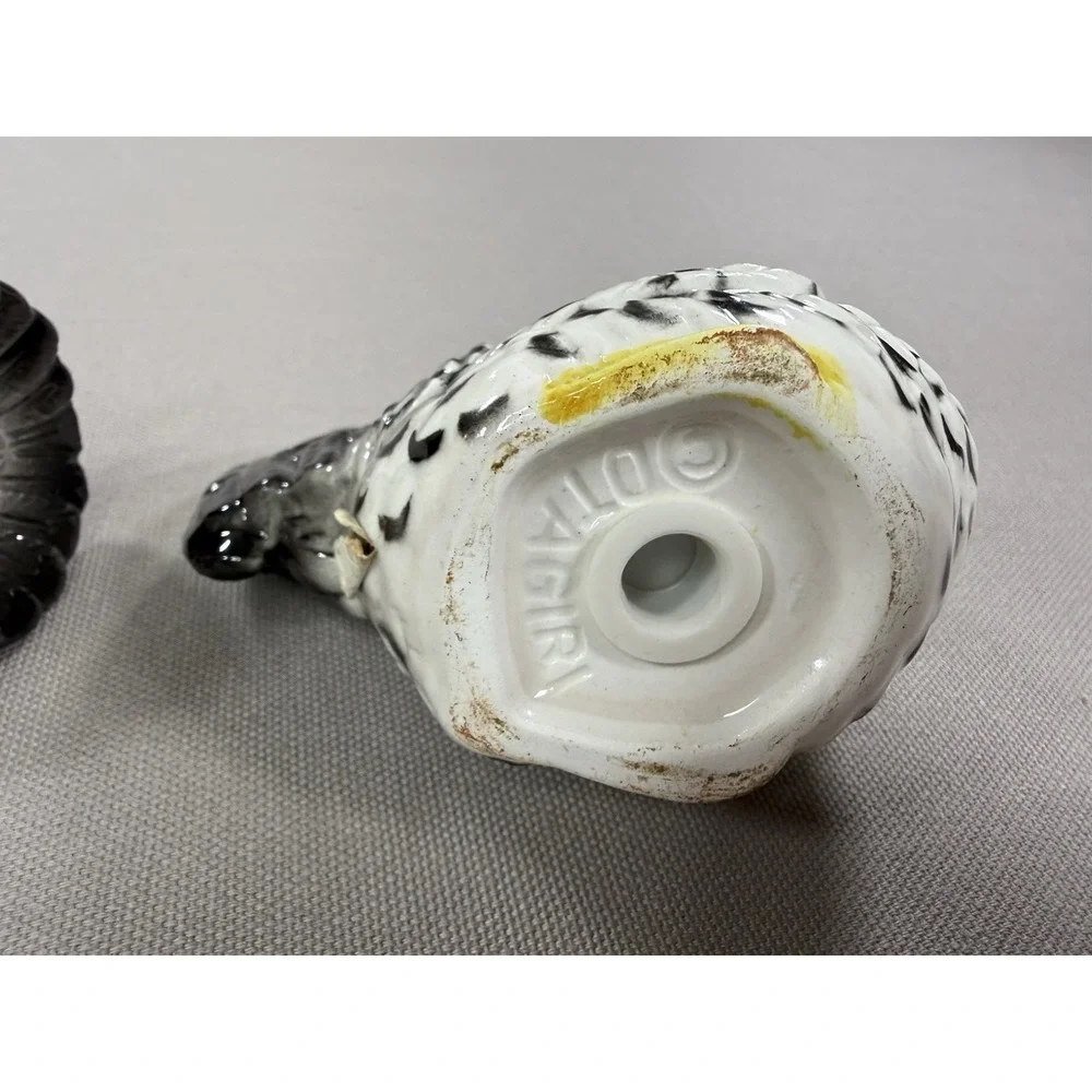 Vintage Otagiri Japan Cat  Salt and Pepper Shaker Handcrafted White/Blue